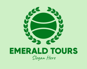 Tennis Ball Wreath logo design