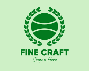 Tennis Ball Wreath logo design