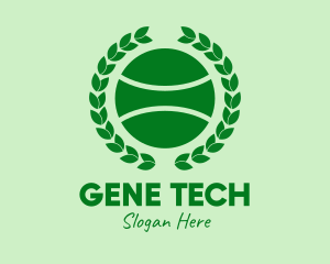 Tennis Ball Wreath logo design