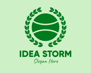 Tennis Ball Wreath logo design