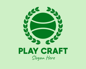 Tennis Ball Wreath logo design