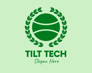 Tennis Ball Wreath logo design