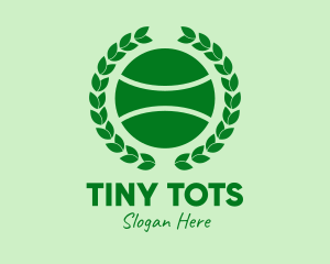 Tennis Ball Wreath logo design