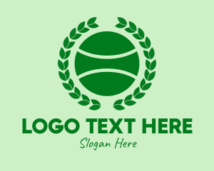 Tennis - Tennis Ball Wreath logo design