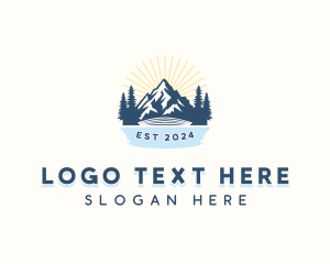 Mountaineering - Mountain Peak Climb logo design