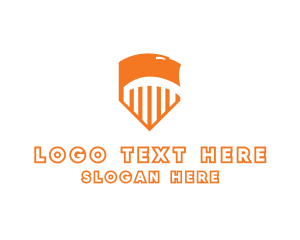 Orange Lion - Lion Sports Shield logo design