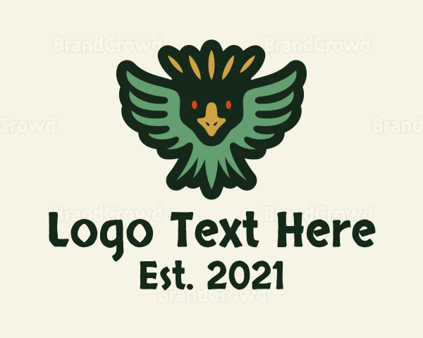 Quetzal Aztec Bird Logo