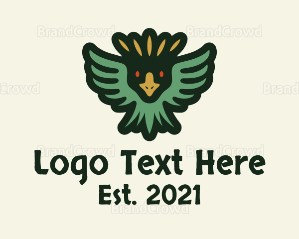 Quetzal Aztec Bird Logo