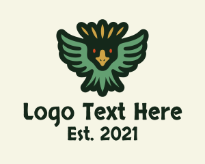 Sacred - Quetzal Aztec Bird logo design