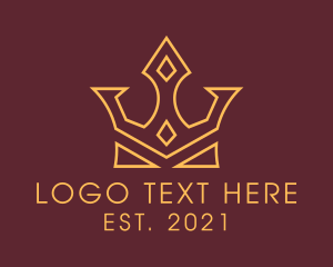 Tiara - Gold Royalty Crown logo design