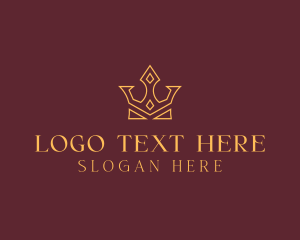 Hairdresser - Gold Royalty Crown logo design