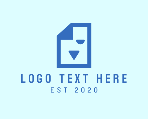 Typewritten - Photocopy Document File logo design