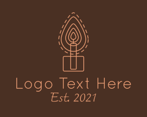 Lenten - Candle Light Flame logo design