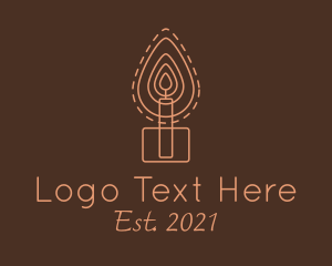 Handicraft - Candle Light Flame logo design