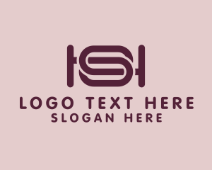 Monogram - Creative Infinity Link Business Letter SH logo design