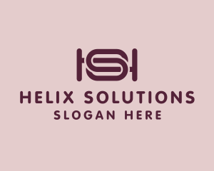 Chain Firm Letter SH logo design