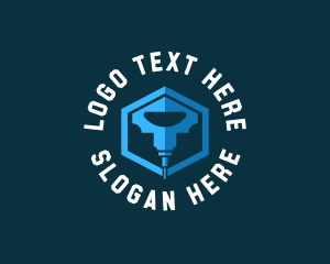 Hexagon - Mechanical Engraving Tool logo design