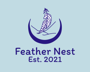 Feather - Blue Feather Tickler logo design