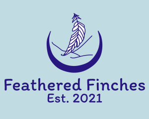 Blue Feather Tickler logo design