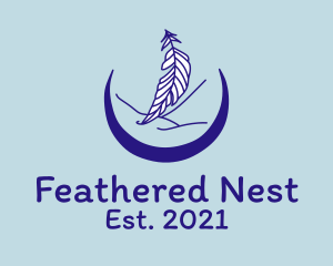 Blue Feather Tickler logo design