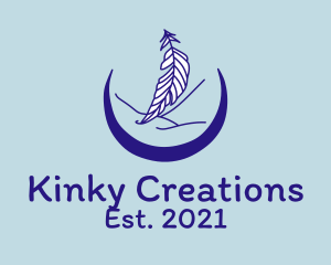 Kinky - Blue Feather Tickler logo design