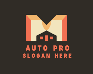 Isometric - Home Window Letter M logo design