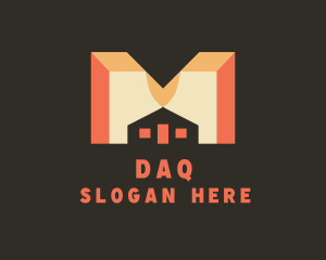 Isometric - Home Window Letter M logo design