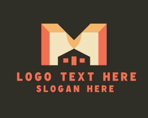 Isometric - Home Window Letter M logo design