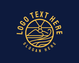 Apparel - Outdoor Mountain Sea logo design