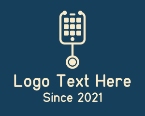 Call - Mobile Phone Stethoscope logo design