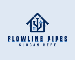 Pipes - Water Pipes Plumbing logo design