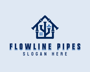 Water Pipes Plumbing logo design