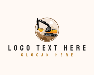 Mining - Construction Excavator Equipment logo design