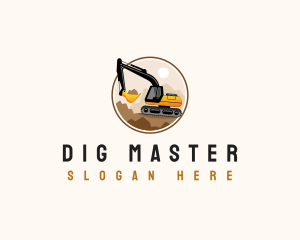 Excavator - Construction Excavator Equipment logo design