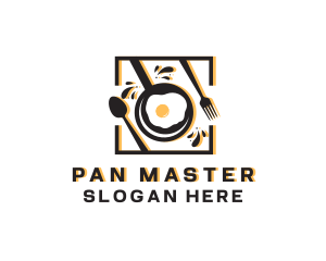 Pan - Breakfast Egg Pan Meal logo design