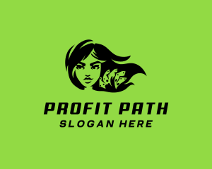 Profit - Money Cash Lady logo design