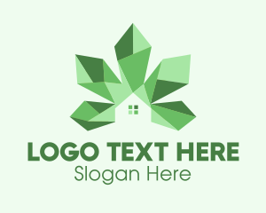 Marijuana - Cannabis Housing Real Estate logo design