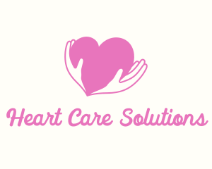 Heart Love Hands logo design