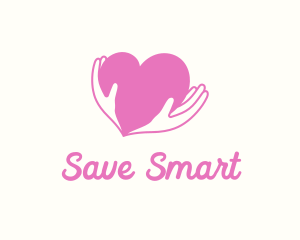 Save - Heart Love Hands logo design