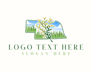 Field - Nebraska Goldenrod Flower logo design