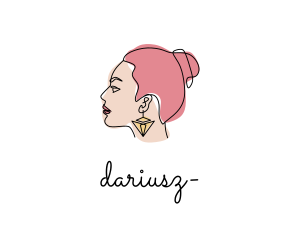 Jewel Earrings Lady Logo