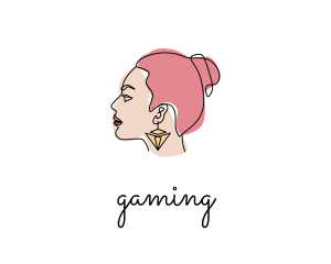Jewel Earrings Lady Logo