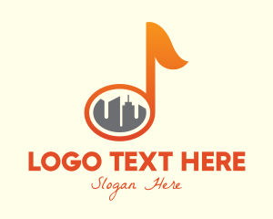 Musical Note - City Musical Note logo design