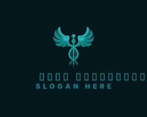  Medical DNA Caduceus logo design
