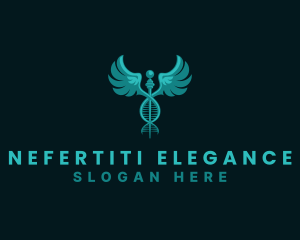  Medical DNA Caduceus logo design