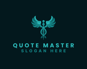  Medical DNA Caduceus logo design