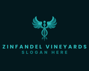  Medical DNA Caduceus logo design