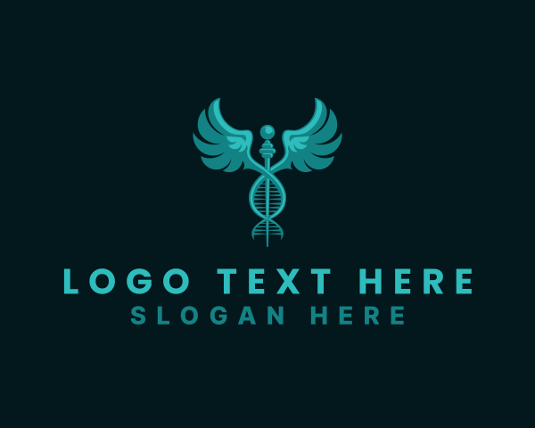 Caduceus - Medical DNA Caduceus logo design