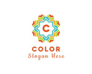 Colorful Flower Lantern Festival logo design