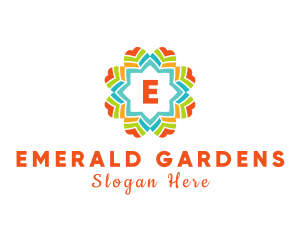 Colorful Flower Lantern Festival logo design